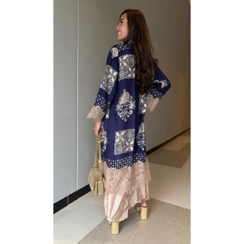 Gamis Brukat Terusan model BATIK DRESS