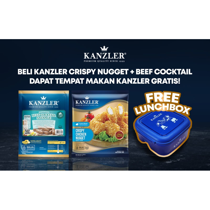 

<< PROMO >> Kanzler crispy 450 gr & beef cocktail 500 gr gratis lunch Box kanzler