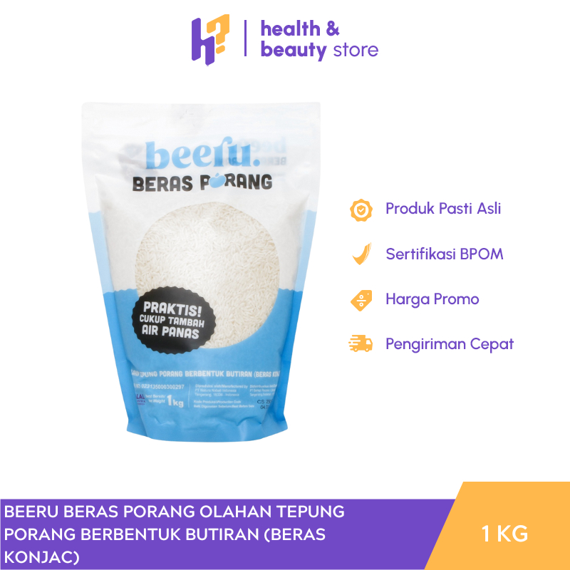 

BEERU BERAS PORANG OLAHAN TEPUNG PORANG BERBENTUK BUTIRAN (BERAS KONJAC) | Nasi praktis, Beras Porang Konjac Shirataki
