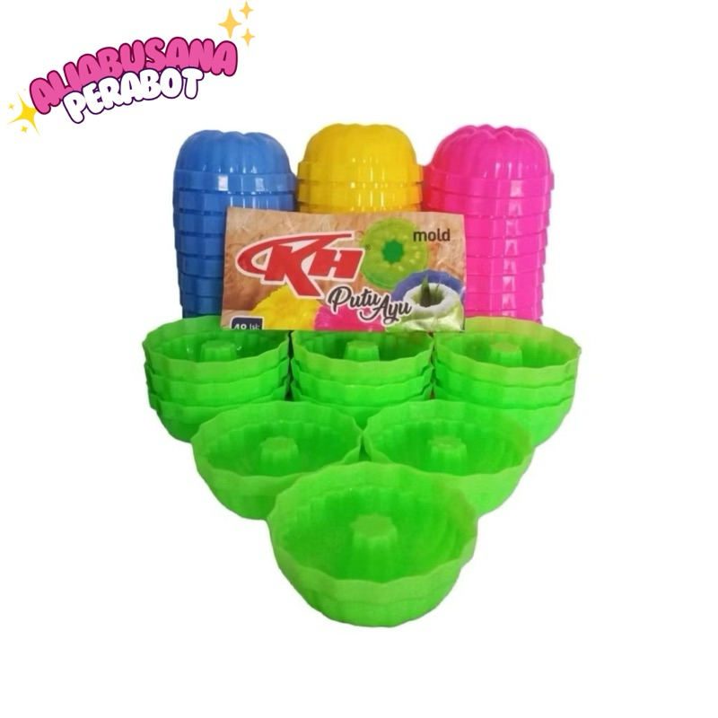 CETAKAN PUTU AYU/CETAKAN APEM PLASTIK SERBAGUNA ISI 48PCS