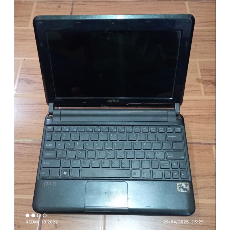 Notebook Axioo Pico W217CU/CJM Intel atom DDR3 kondisi Mati/Matot, lcd pecah, tidak ada Hardisk & Ch
