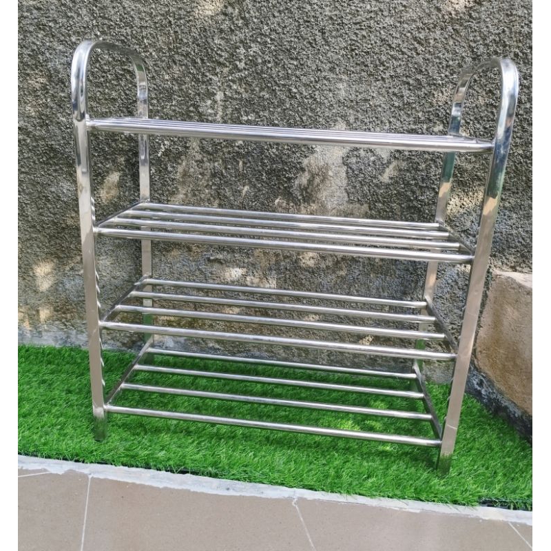 rak sepatu stainless 4 susun #preloved #second