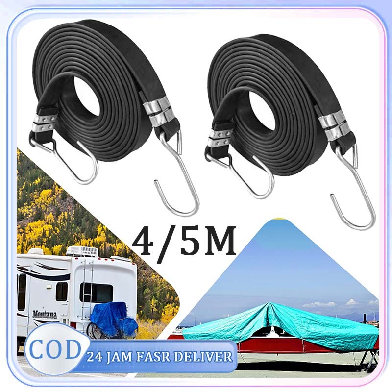 Tali Karet Pengikat Barang 4/5 Meter Tali Karet Ban Pengikat Barang Pengikat Ikat Barang Serbaguna