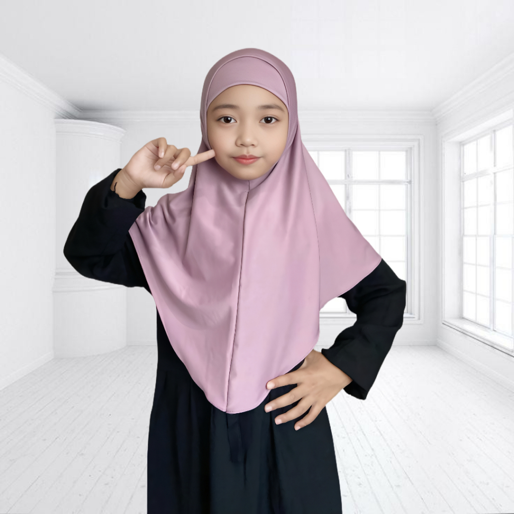 Jilbab Instan Anak Perempuan Hijab Instan Non Pet Kerudung Anak Zeeva