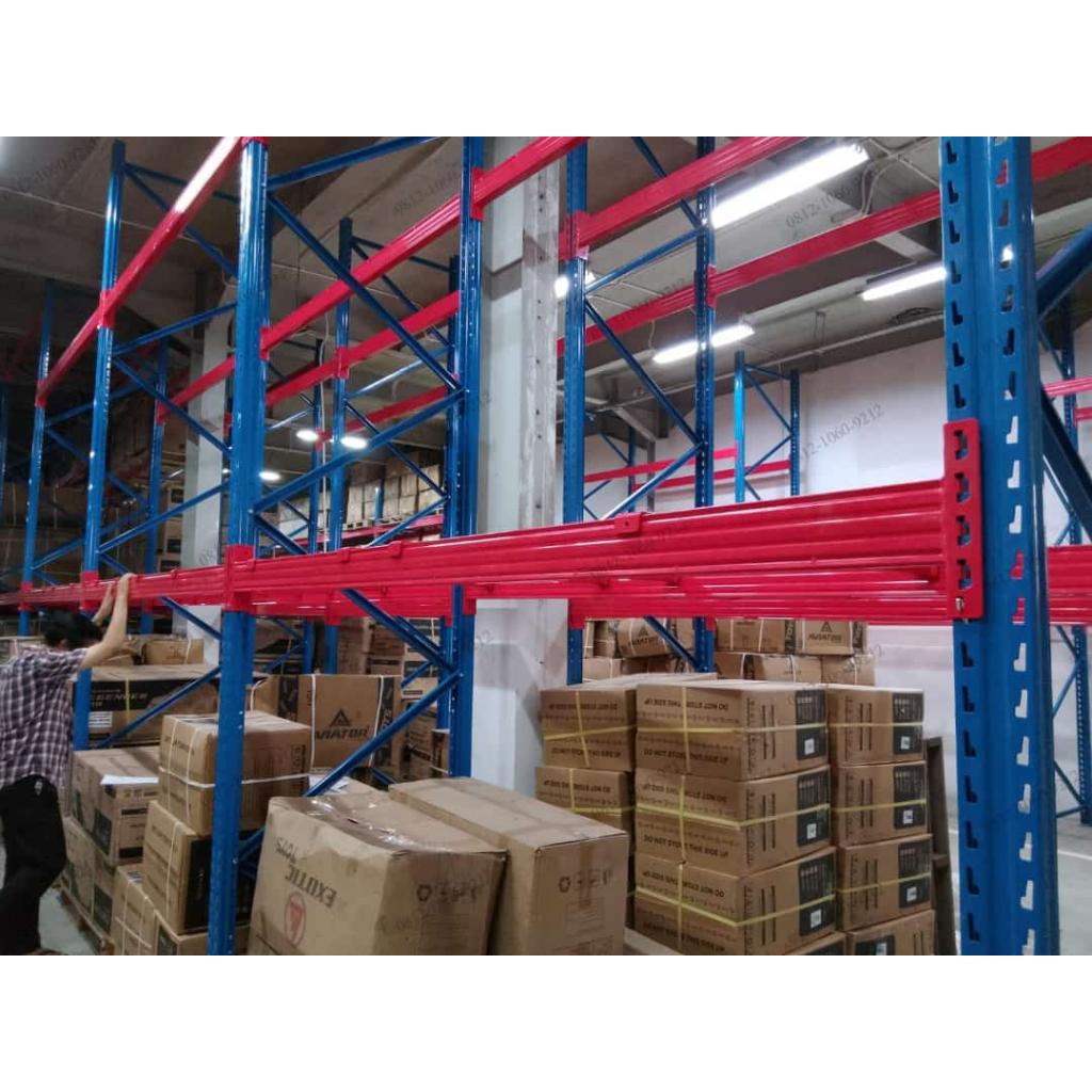Rak Besi Gudang / Rak Besi Heavy Duty Pallet / Rak SPR Kapasitas 1 Ton Perlevel