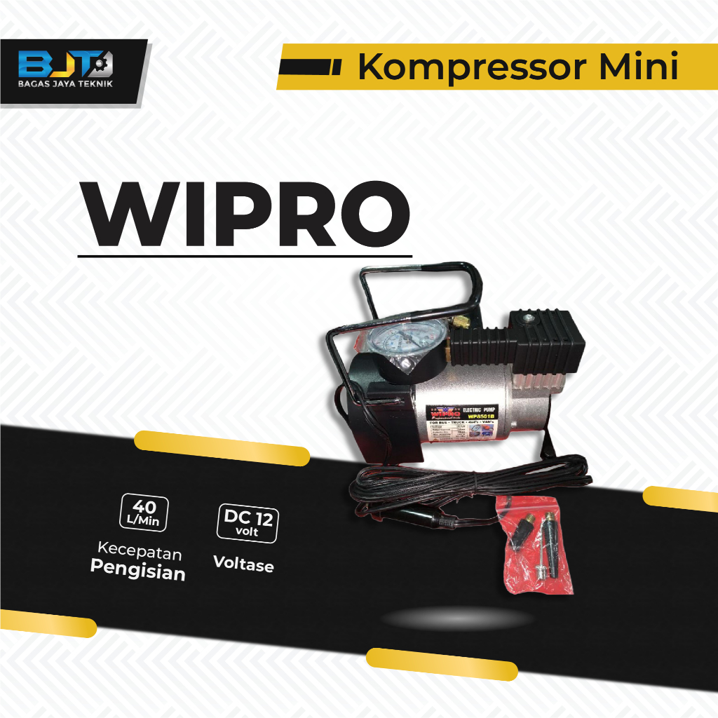 WIPRO Kompresor Mini Portable 15 Amp WP-8501B 150 Psi