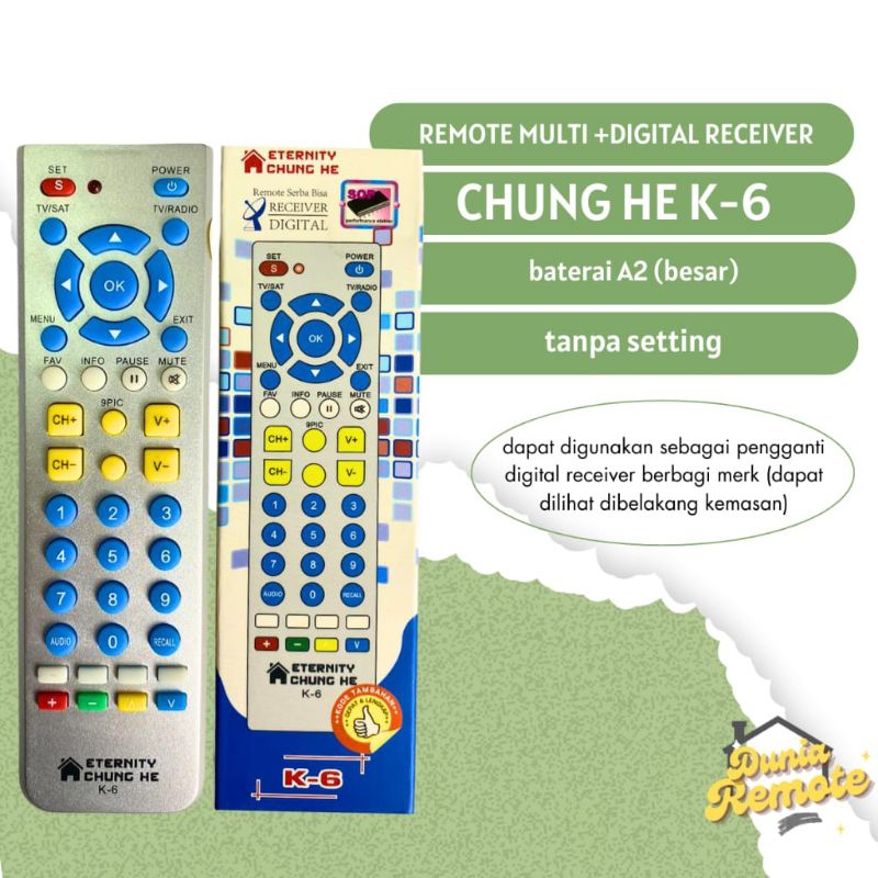 Remot Remote TV Multi Tabung LCD LED CHUNGHE UNIVERSAL Serbaguna