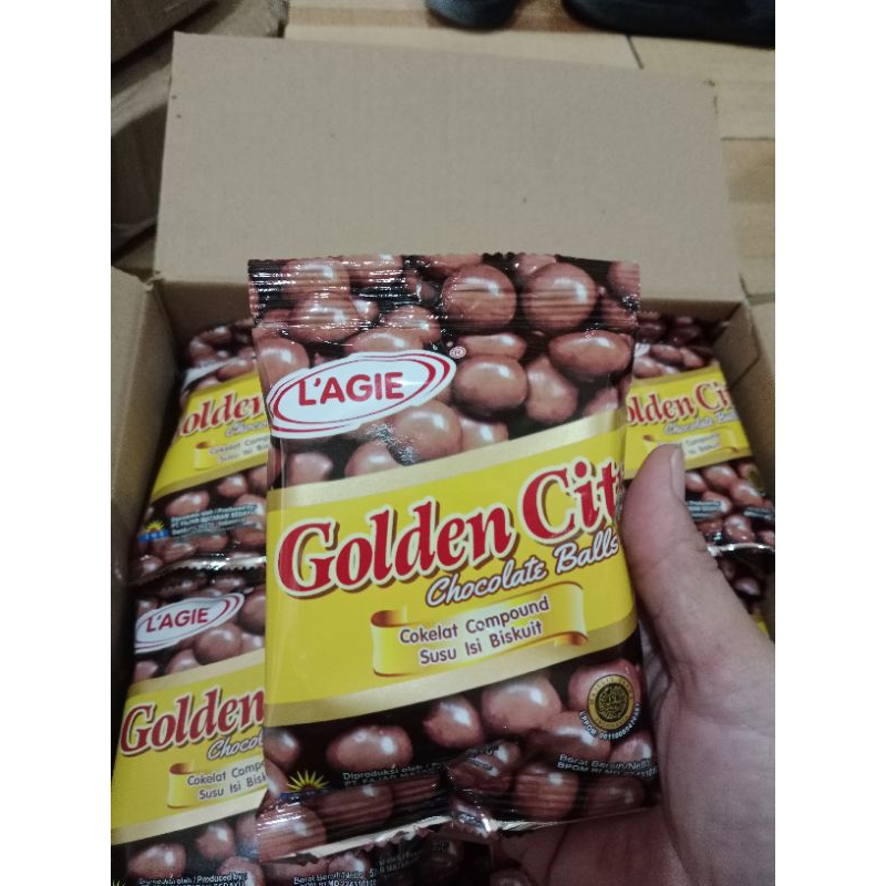 

LAGIE GOLDEN CITY CHOCO BALL 50 GR/LAGIE COKLAT BISKUIT