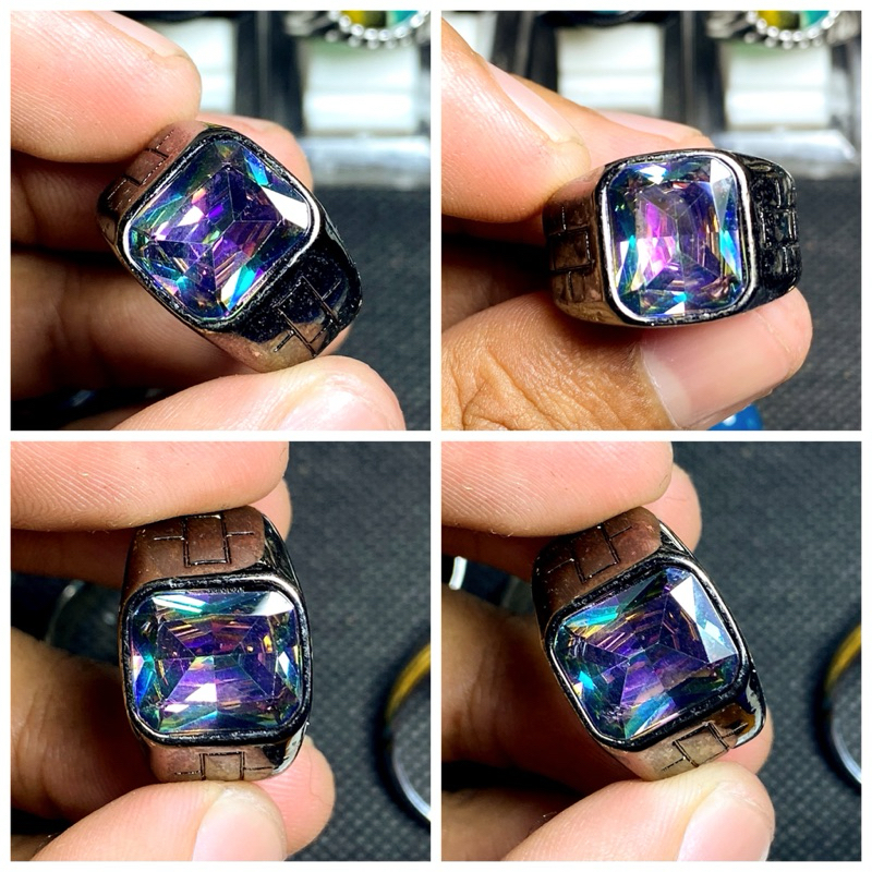CINCIN PRIA MISTIKUAR KOTAK RING HITAM