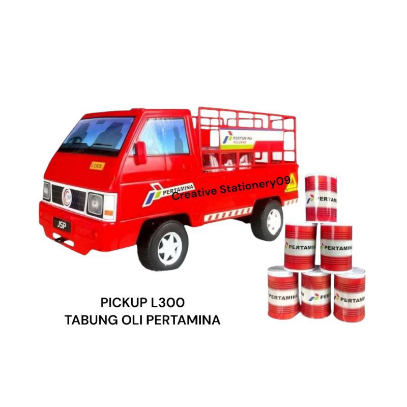 Mainan Mobil Pick Up L300 PERTAMINA OLI / Mainan Pickup Versi TABUNG OLI PERTAMINA MURAH