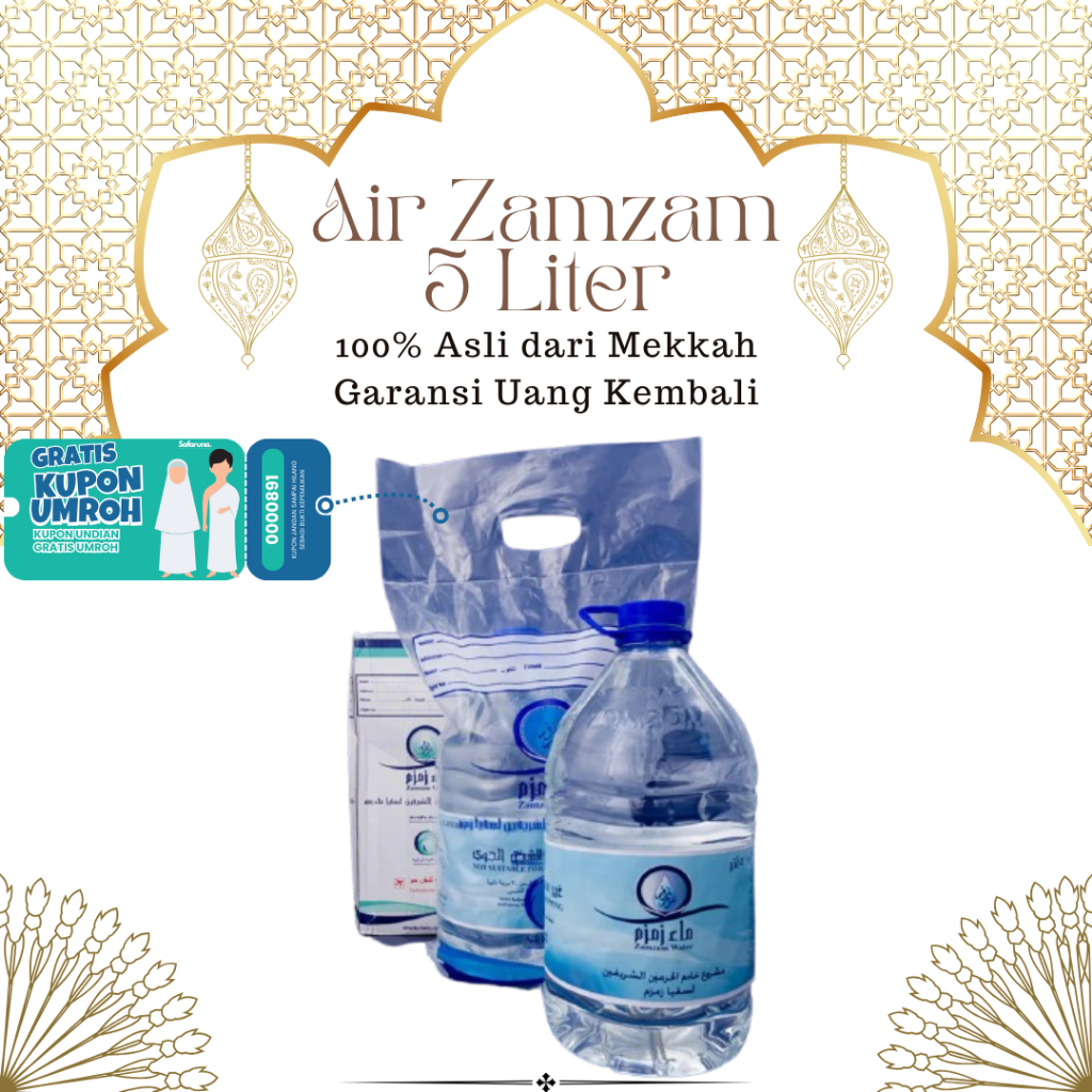 

Air Zam-Zam Galon 5 Liter Asli || Paket Lengkap Aman