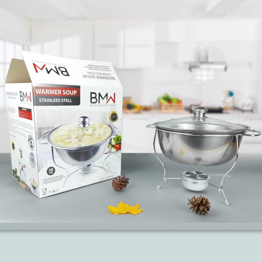PANCI PRASMANAN WARMER STOVE TEMPAT WADAH LAUK SAYUR MAKANAN TUTUP KACA PANCI SET STAINLESS STEEL