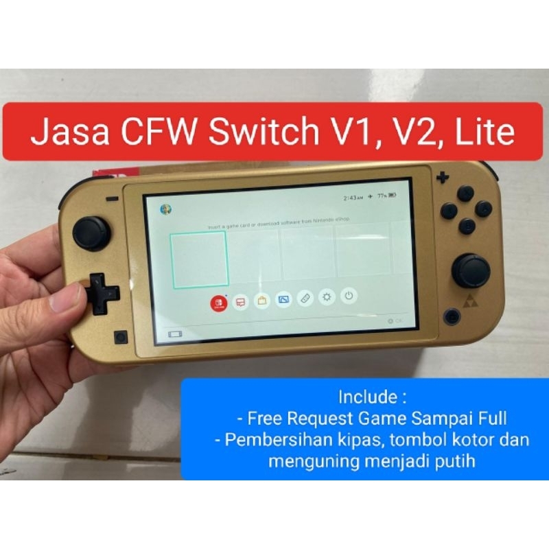 Jasa CFW Nintendo Switch V1 V2 Lite OLED