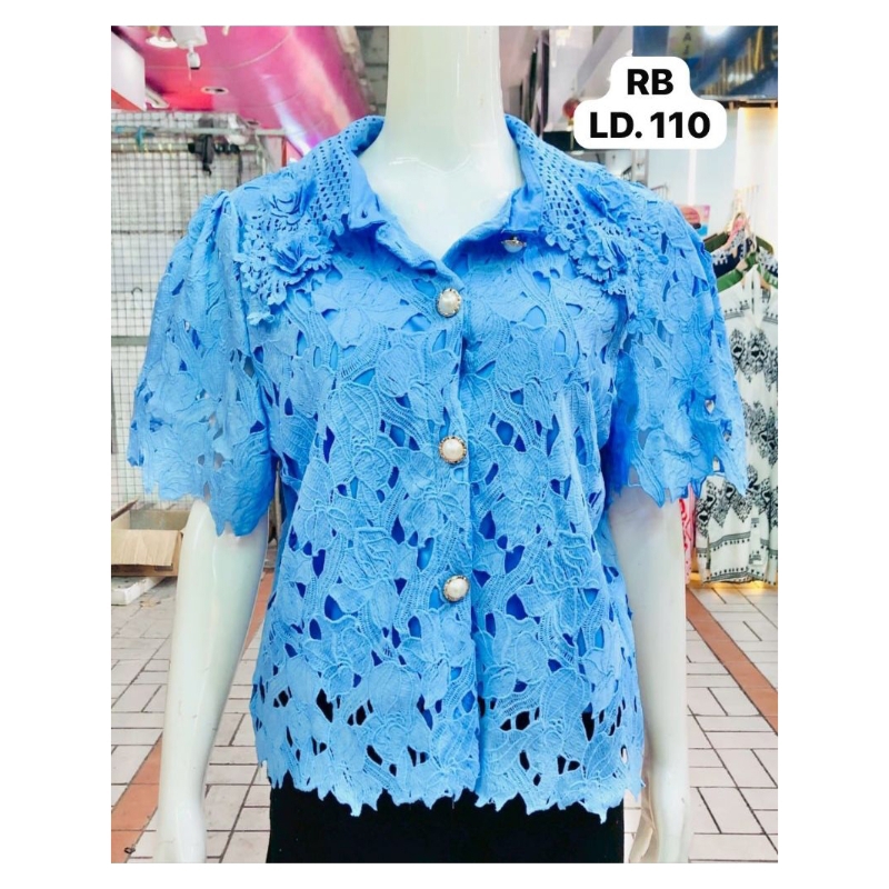 BLOUSE Baju Brokat Wanita/Crop Brokat Bangkok