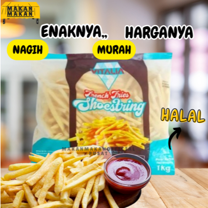 

Kentang Goreng Beku shoestring 1 Kg Vitalia / Gogo Fries/ Golden Farm