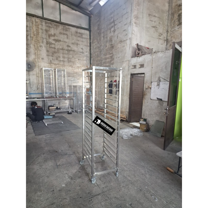 RAK TROLY RAK LOYANG STAINLESS 16 susun UKURAN LOYANG 40X60