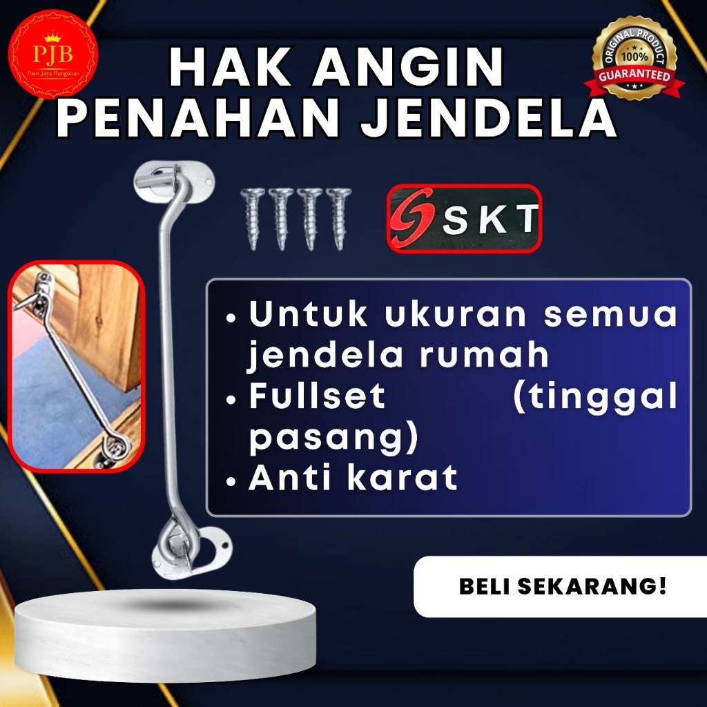 Hak Angin Stainless /Cantolan Jendela /Penahan Angin Tebal