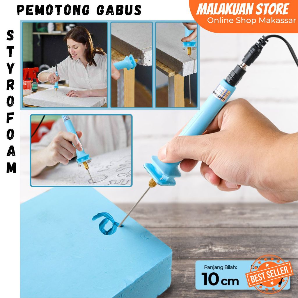 

Pemotong Styrofoam Gabus Polystyrene Busa Cutting Machine 10cm 30W Taffware