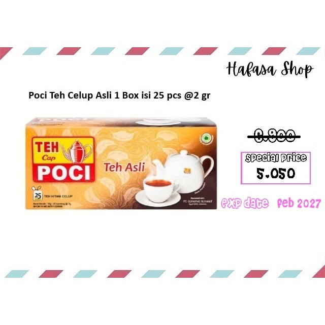 

Poci Teh Celup Asli 1 Box isi 25 pcs @2 gr