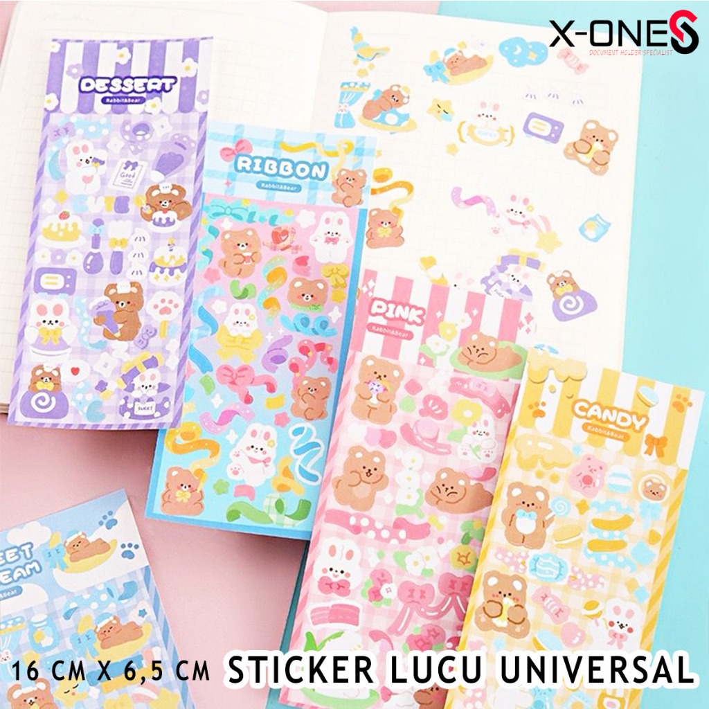 

X-ONE - STICKER UNIVERSAL BEAR LUCU CUTE HADIAH MURAH/ STICKER