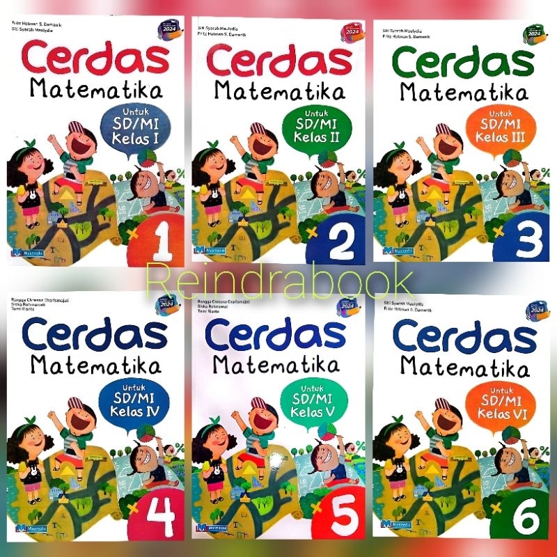 Buku Cerdas Matematika masmedia SD/MI kelas 1-6 Capaian Pembelajaran 2024