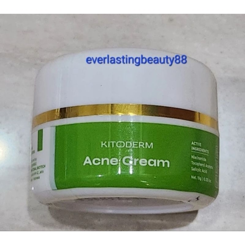 Kitoderm Acne Cream - krim untuk jerawat / kulit berjerawat - pencerah - anti acne - BPOM