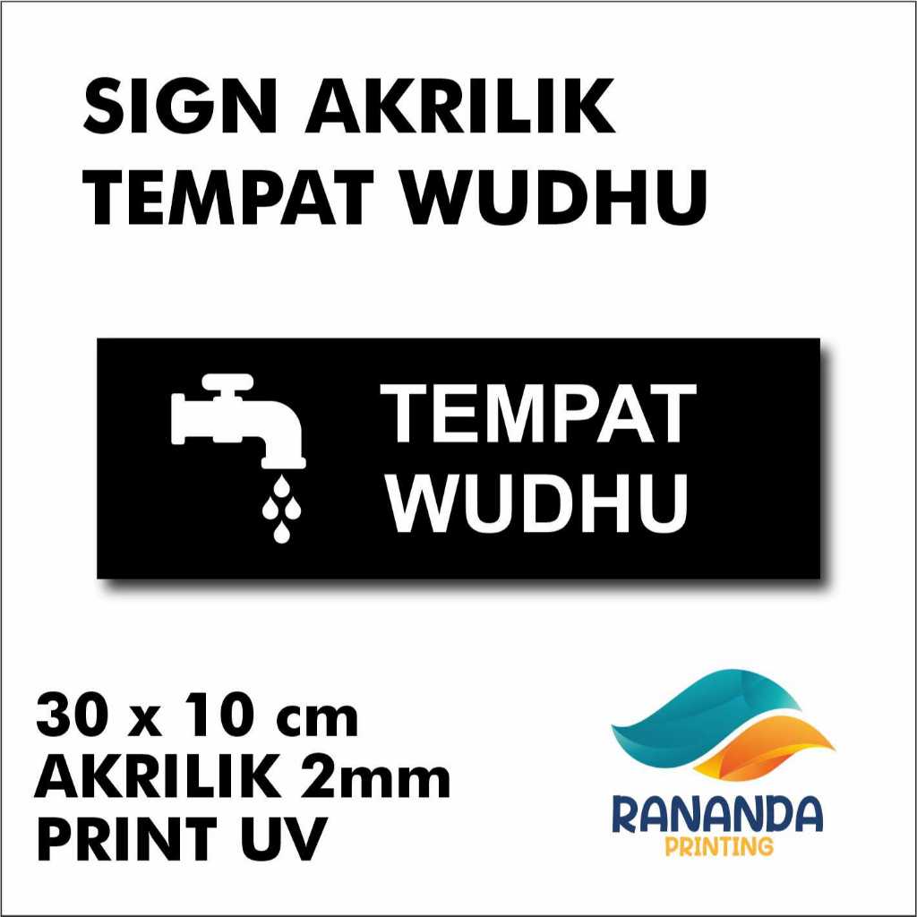 

AKRILIK SIGN TEMPAT WUDHU | TEMPAT WUDHU