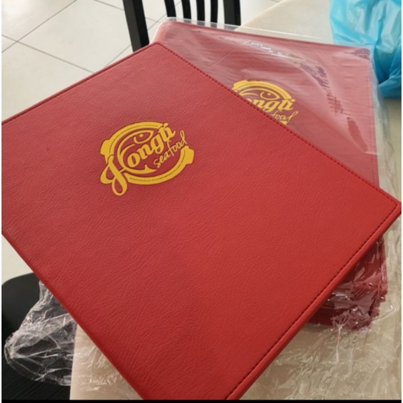 Cover buku menu cafe/kedai/rm makan/hotel/resto bisa custom logo