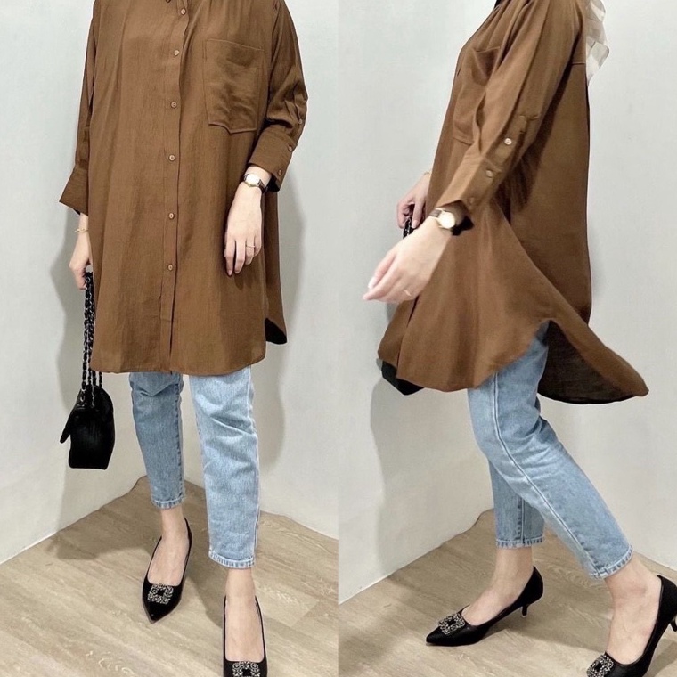 Serbuuuu RD FASHION  LISA TOP  TUNIK BAJU ATASAN WANITA  KEMEJA OOTD  RAISA TUNIK QIRANI