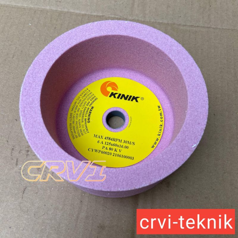 Kinik Batu Gerinda Mangkok 125 × 60 × 16.00 Pa 80 Kv 5 inch Batu Gerinda Kinik Mangkok