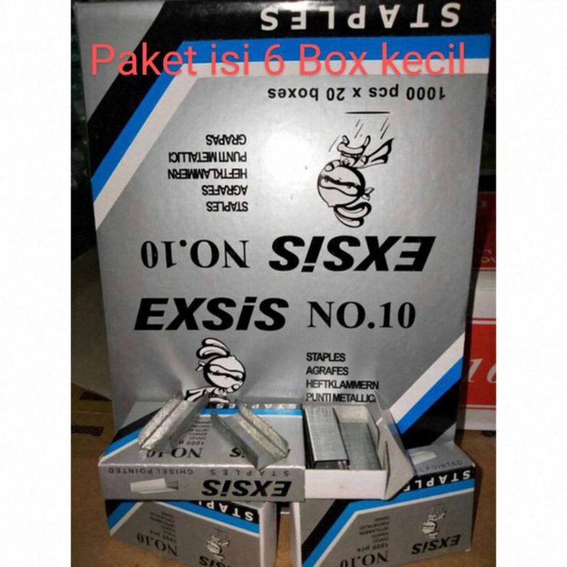 

Exsis isi Staples No.10 (paket isi 6 Box kecil)