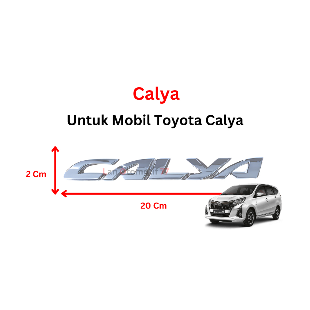 Emblem Logo Mobil Tulisan CALYA untuk Toyota Calya