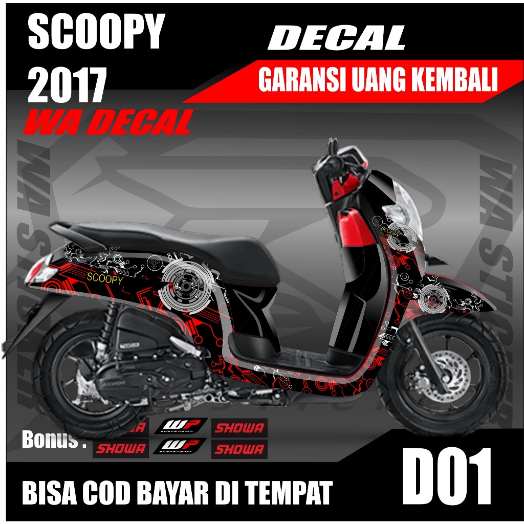 DECAL STICKER FULL BODY SCOOPY 2016 BISA REQUEST DESAEN
