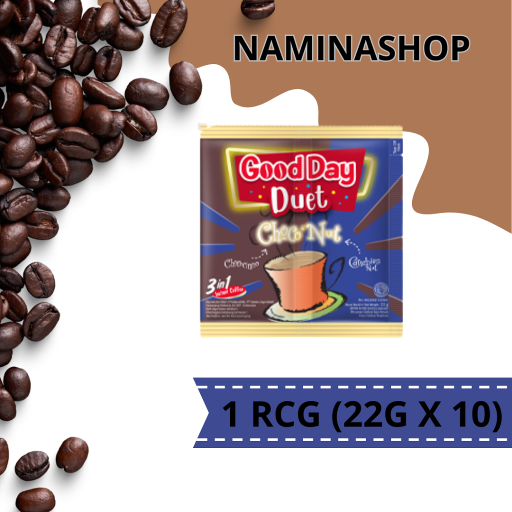 

GOOD DAY KOPI INSTANT 3 IN 1 DUET CHOCO NUT RCG 10x22g
