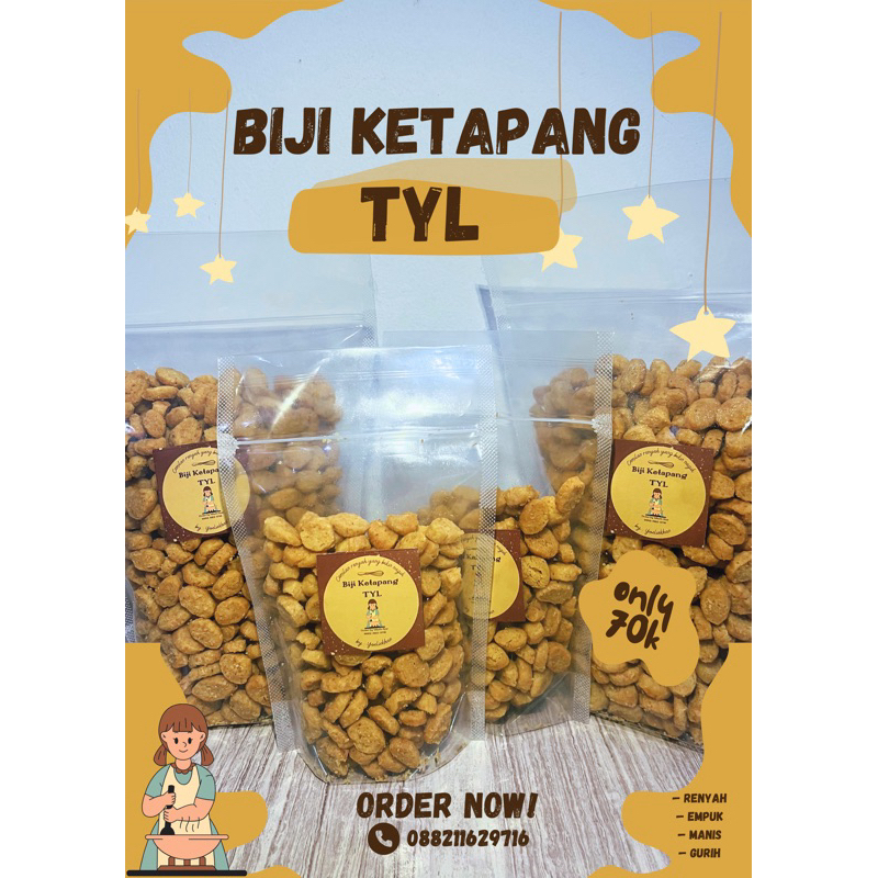 

Kue Biiji Ketapang TYL / kue lebaran biji ketapang premium Halal