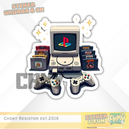 

Stiker Sticker Vinyl Laminasi Glosy PLAYSTATION ONE CONSOLE