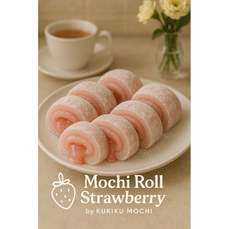 

Kue Mochi Roll Gulung Strawberry