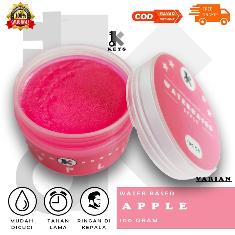 Pomade KEYS Waterbased MEDIUM 100gr + FREE SISIR Promo GROSIR Termurah