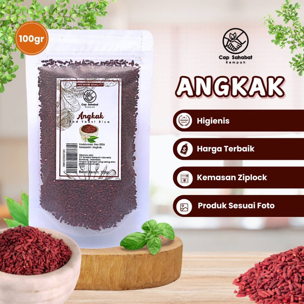 

100gr Angkak / Red Yeast Rice / Rempah / JSR 100% PREMIUM QUALITY