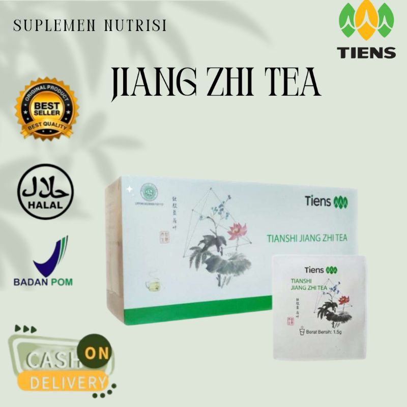 JIANG ZHI TEA TIENS Teh Hijau Herbal 100% Original