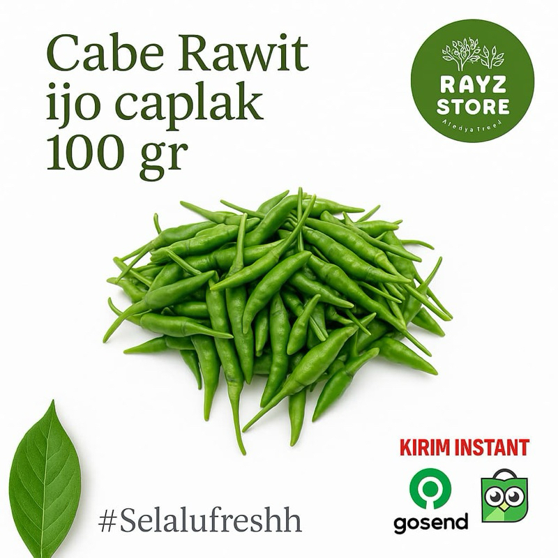 

Cabe/cabai rawit ijo 100 gr pedas