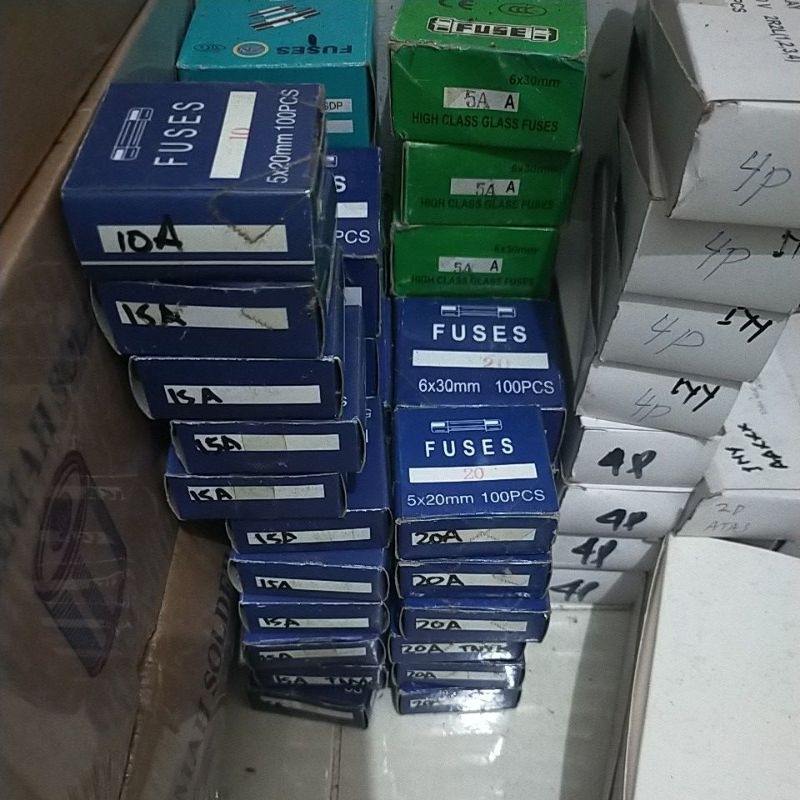 fuse tabung sekring kaca