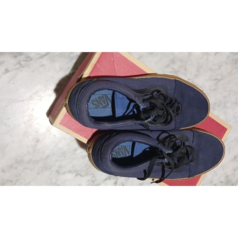 Preloved Vans Old Skool Gum Night Sky Tru Navy size 42