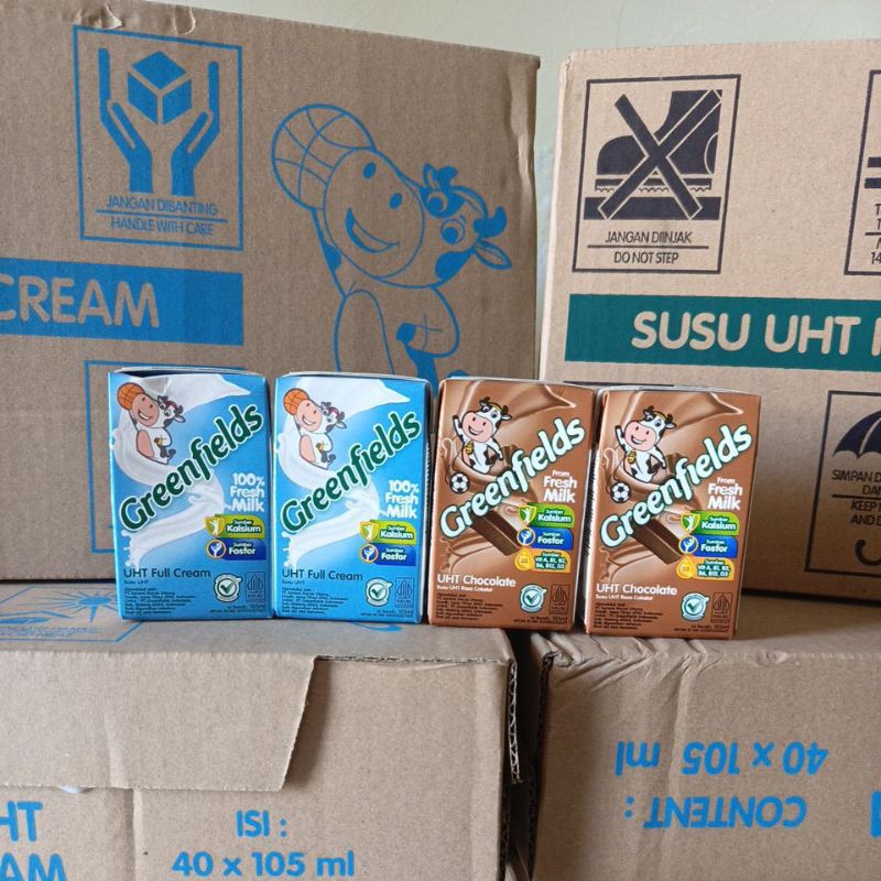 

Susu UHT Greenfields 40x105ml Ready Siap Kirim exp 10/2025