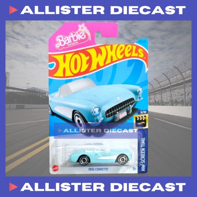 Hot Wheels 1956 Corvette Barbie Biru ALLISTER DIECAST Hot Wheels Corvette Barbie Hotwheels 1956 Corv