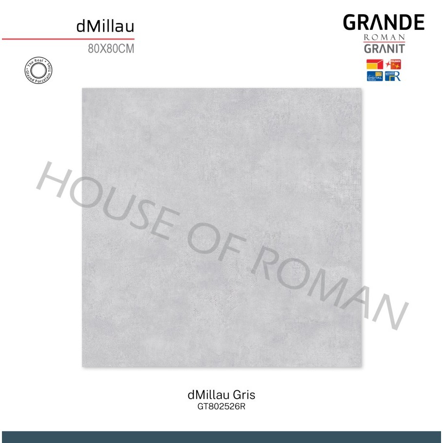 ROMAN GRANIT GRANDE dMillau Gris 80x80 GT802526R ROMAN GRANIT
