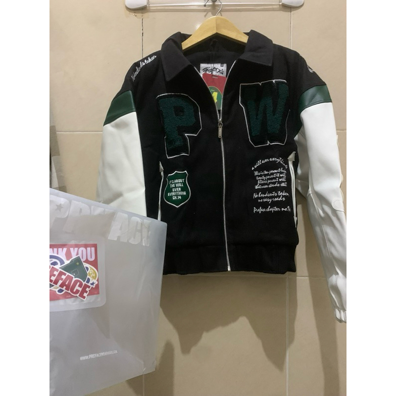 Jacket Varsity Preface Willdriven Black Size M New