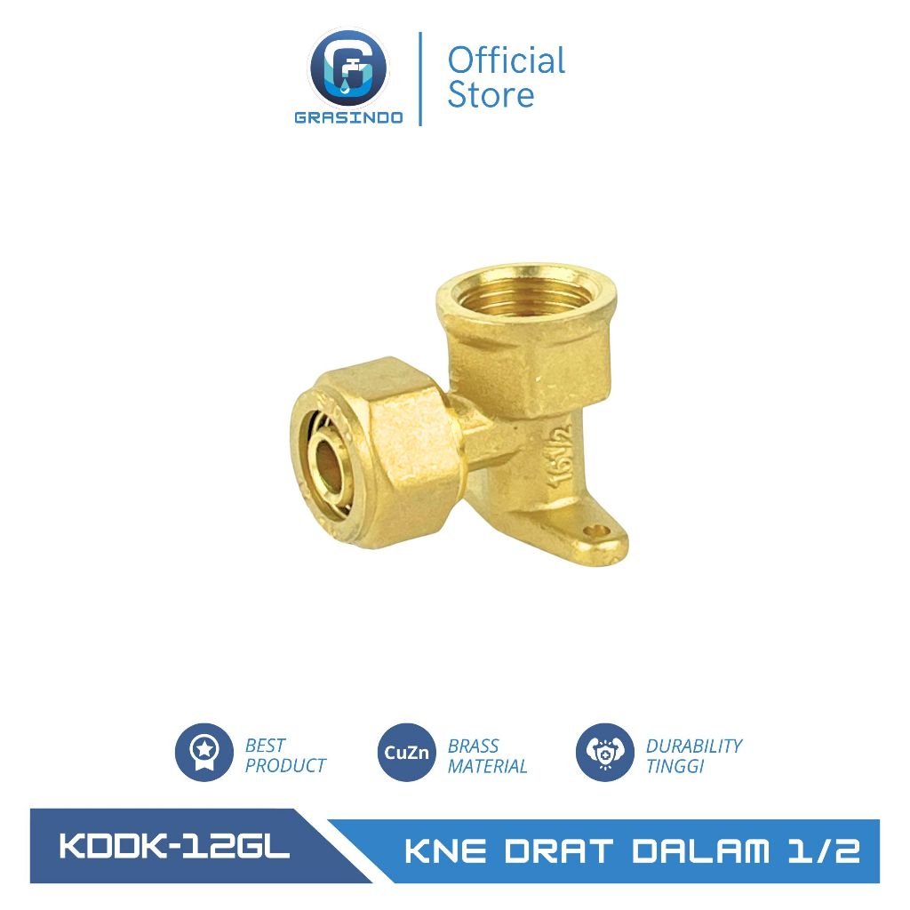Knee Drat dalam Tempel tembok Water Heater Knee Elbow Kaki 1/2 inch