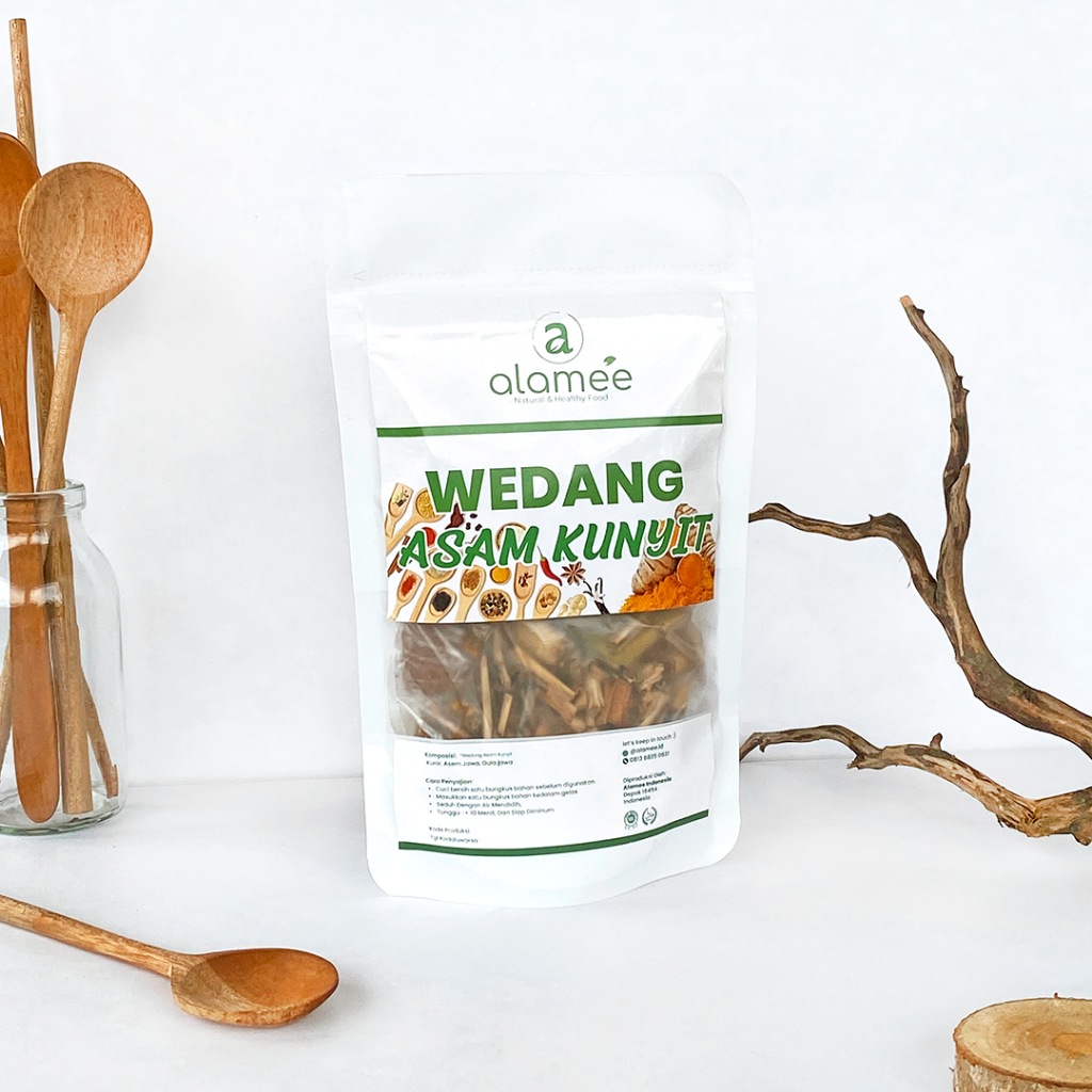 

ALAMEE Wedang Asam Kunyit Kunir Asem Asli Rempah Minuman Herbal Alami Langsung Seduh Lengkap Komplit