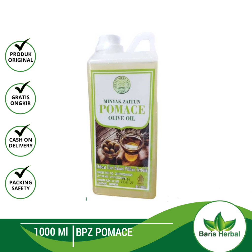 

BPZ Minyak Zaitun Pomace Olive Oil | Minyak Zaitun 1000 Ml